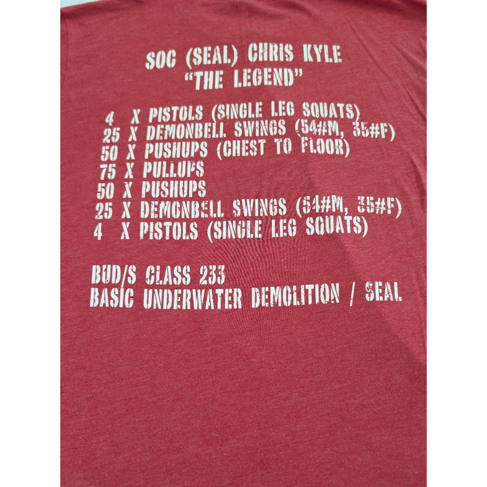 Chris Kyle Memorial Benefit T Shirt Mens XL Red 2016 Navy SEAL Punisher Hero - Picture 8 of 10